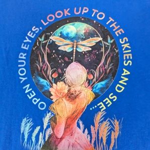 Queen Bohemian Rhapsody Lyrics With Gorgeous Graphic Blue Tee Large